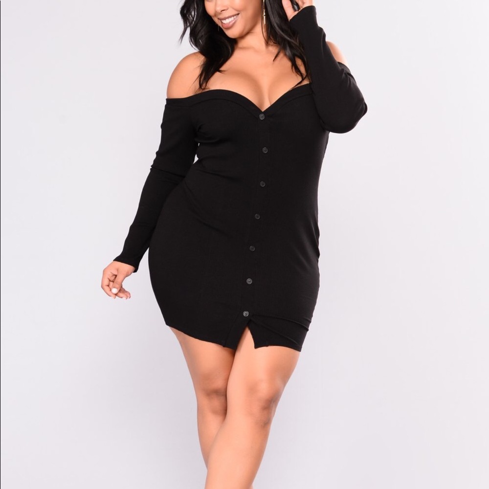 Off The Shoulder Ribbed Dress